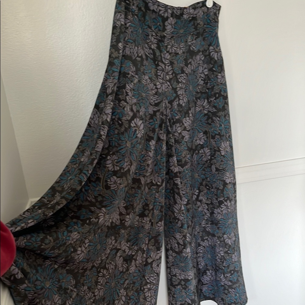 Free People Floral Extra Wide Leg Pants